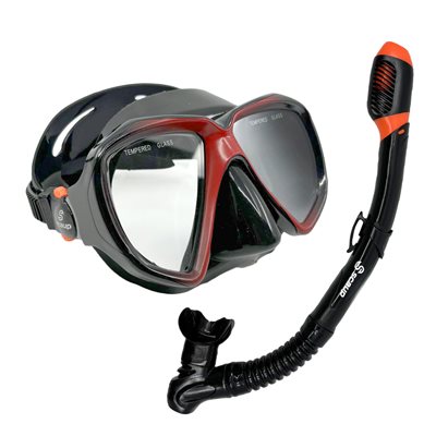 Masque de plongée série pro Scaup SIRENAS avec tuba de luxe pour adultes Masque de plongée série pro Scaup SIRENAS avec tuba de luxe pour adultes
